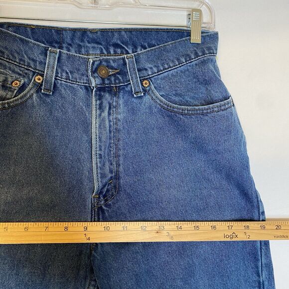 Vintage 90s Levis 512 Jeans Women 27 Blue High Rise Mom Tapered Leg Made USA - Picture 4 of 13